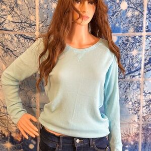No Boundaries Sky Blue Waffle Knit Thermal XL